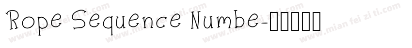 Rope Sequence Numbe字体转换